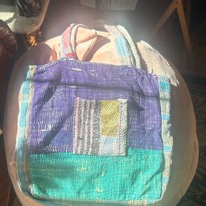 Colorful Patchwork Tote Bag